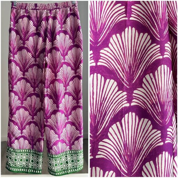 ZARA SATIN EFFECT PRINTED PANTS NEW - Picture 4 of 4